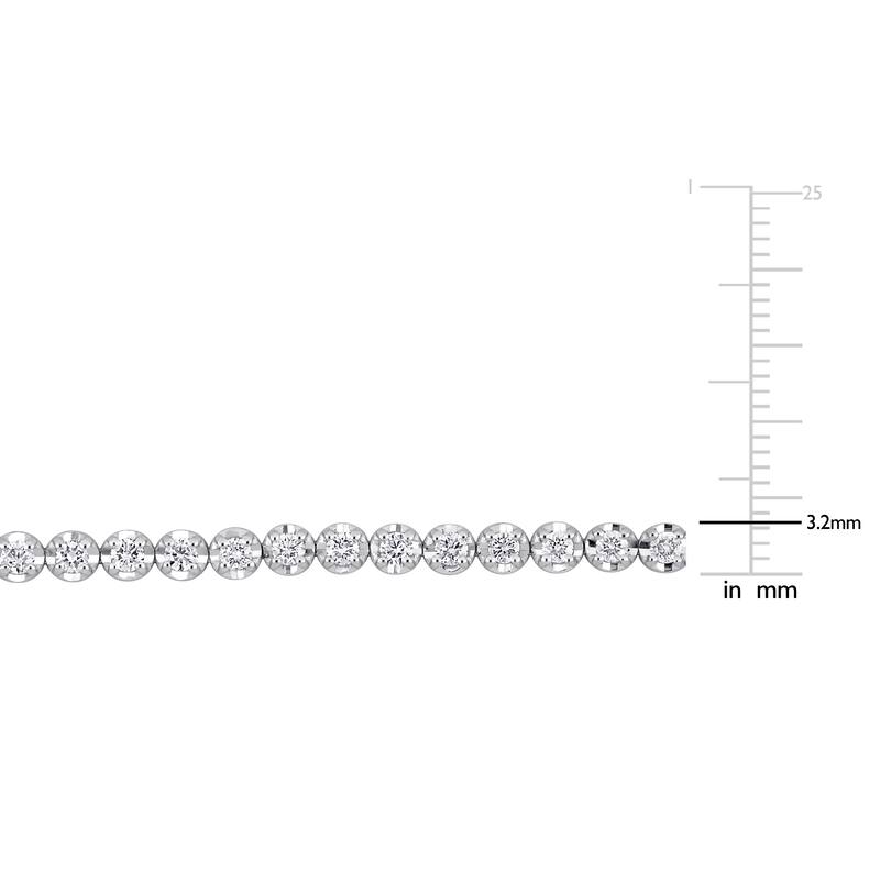 Miadora 14k White Gold Diamond Tennis Bracelet 1 1/3 to 6 1/10ct TDW