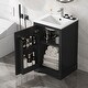 preview thumbnail 1 of 13, 20" Bathroom Vanity with Sink, Bathroom Cabinet with Soft Closing Door, Storage Rack and Adjustable Shelve, Black Black