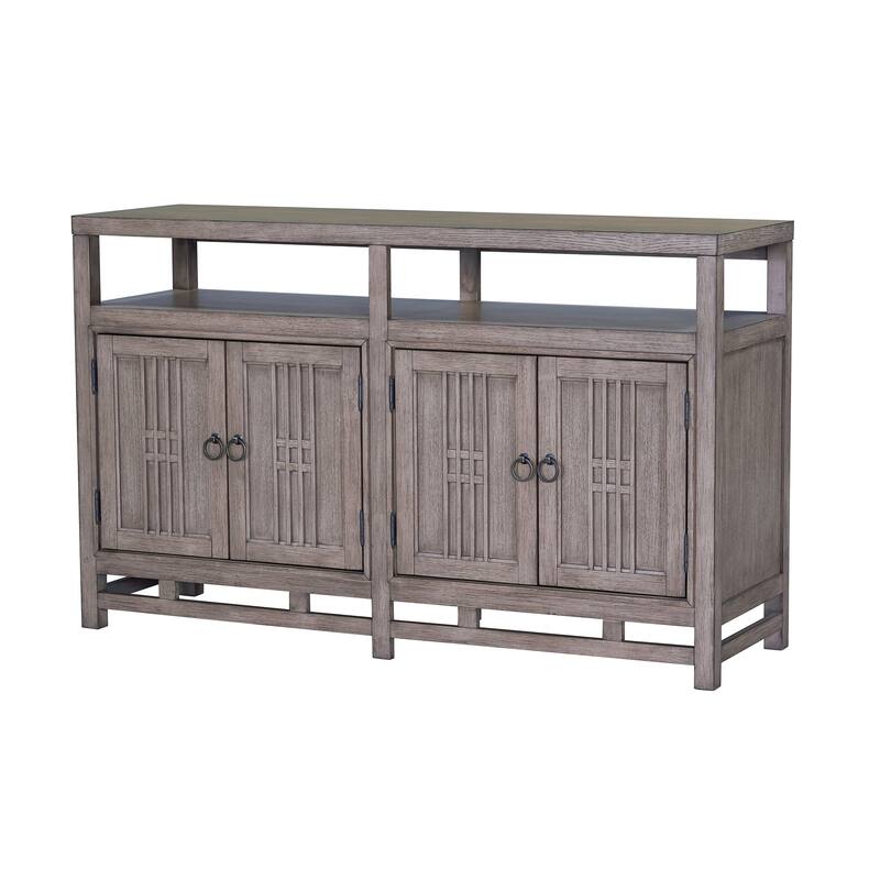 Bridgevine Home Fusion Buffet Server Cabinet, No Assembly Required, Dawn Finish
