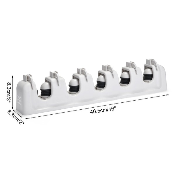 3 H Broom Mop Holder Garage Storage Hooks Wall Mounted Organizer