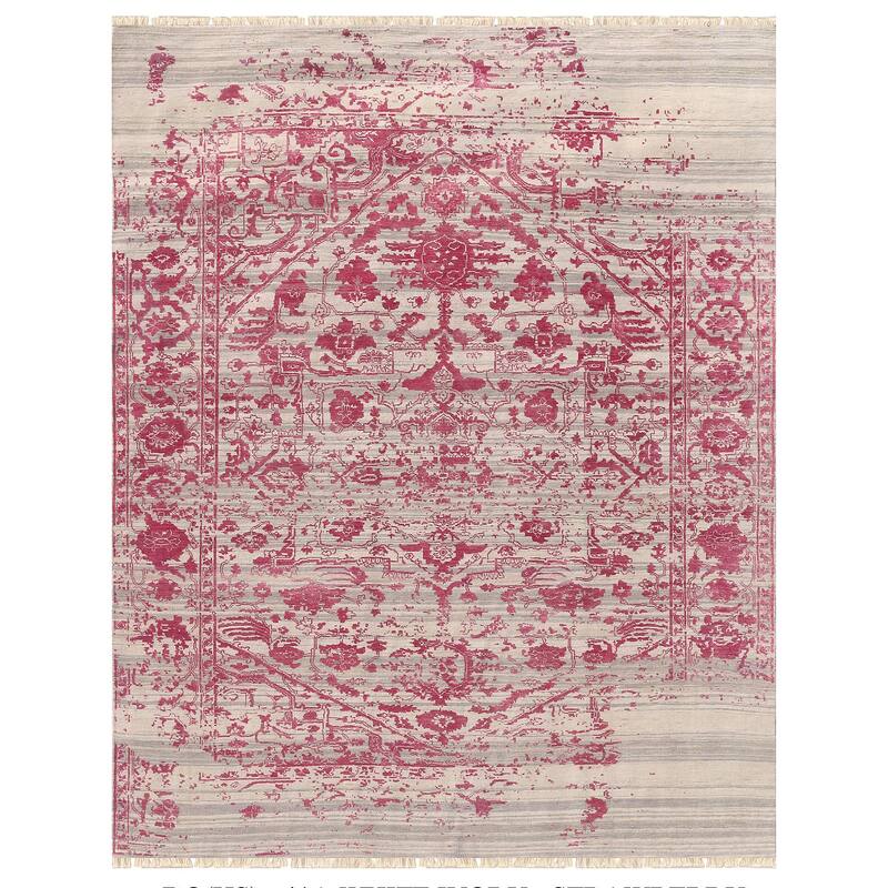 Dazzle Botanical Area Rug - 8' x 10' - Ivory, Pink