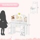 preview thumbnail 23 of 51, Kids Vanity Set with Mirror Makeup Dressing Table with Drawer