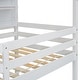 preview thumbnail 9 of 14, Twin Size House Loft Bed with Guardrails, Semi-enclosed Roof, Bedside Shelves and Ladder