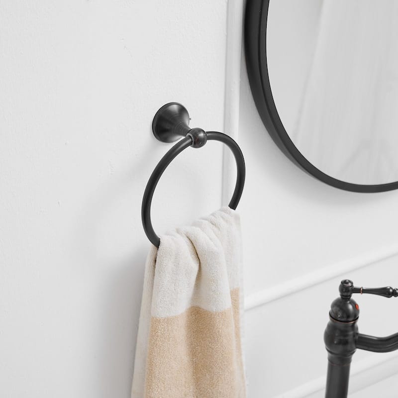Bathroom Wall Mounted Towel Ring Stainless Steel - Oil Rubbed Bronze