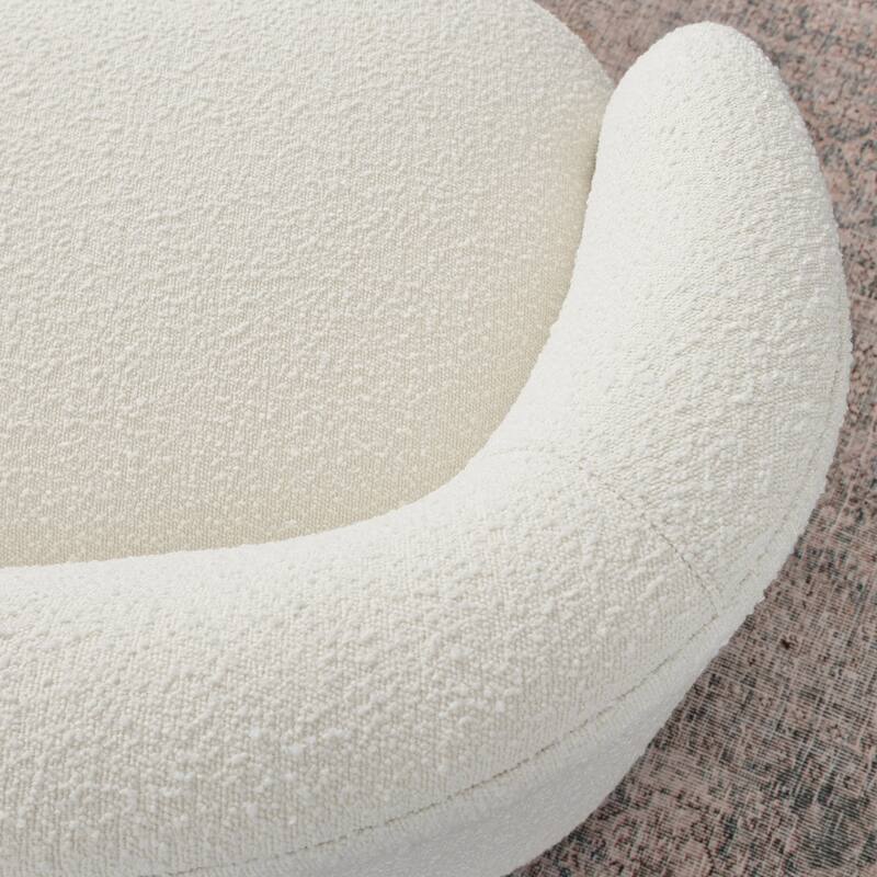 KINWELL Sherpa Upholstered Loveseat Boucle Sofa Couch, 68"W
