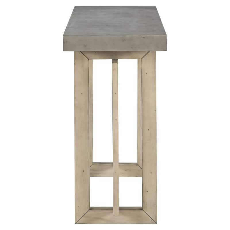 Contemporary Console Table with Industrial-inspired Concrete Wood Top