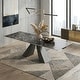 preview thumbnail 46 of 56, 110.24" Extendable Rectangular Sintered Stone Double Pedestal Dining Table Seat 8-12