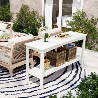 Polytrends Laguna Hdpe All Weather Outdoor Patio Two Shelf Table On Sale Bed Bath Beyond 39524314