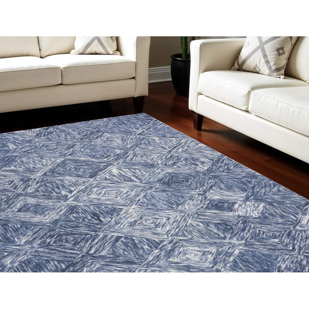 Cohut Power Loomed Geometric Modern Soft Area Rug By HomeRoots - 126' X '96' X '0.5