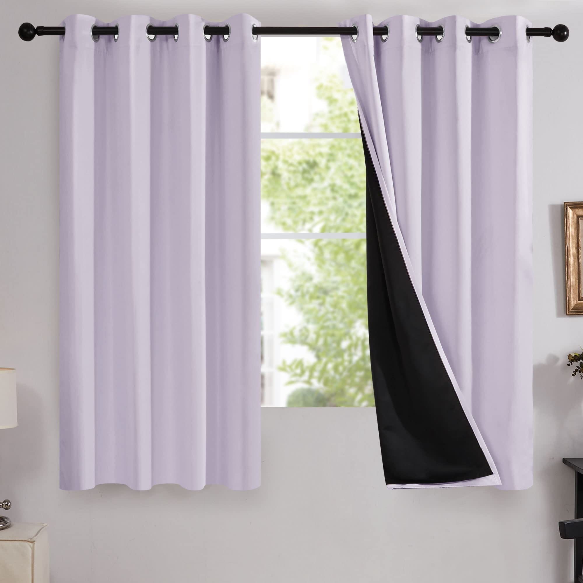 100% Blackout with Liner Grommet Curtain 4 Panels
