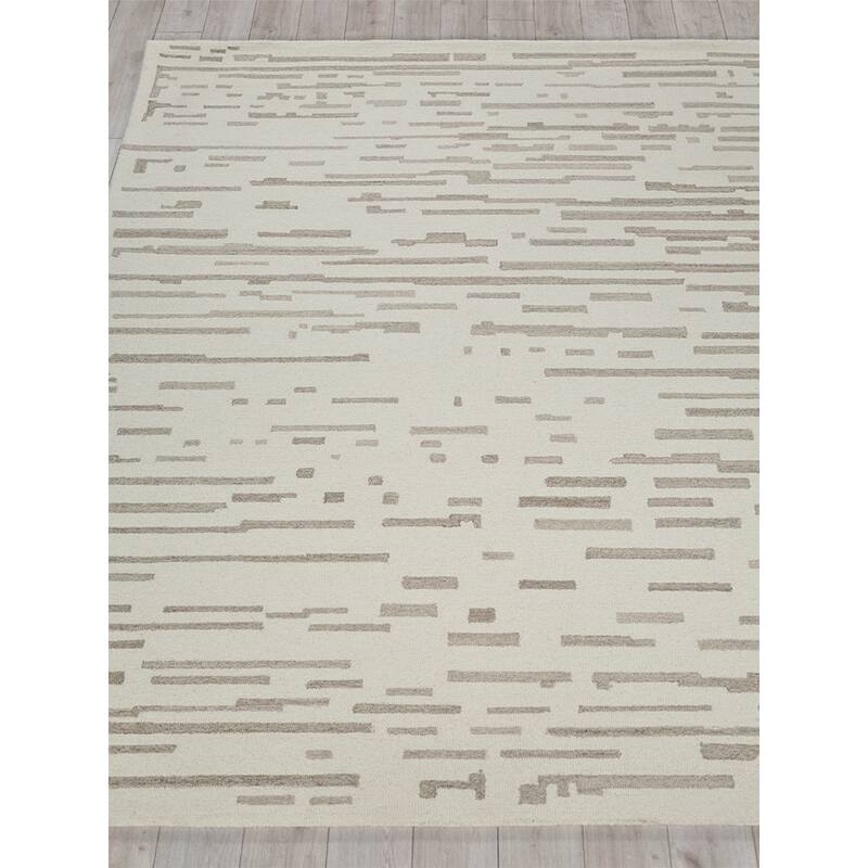 Exquisite Rugs Carmel Handmade Hand-tufted New Zealand Wool on Canvas Ivory/Beige Area Rug