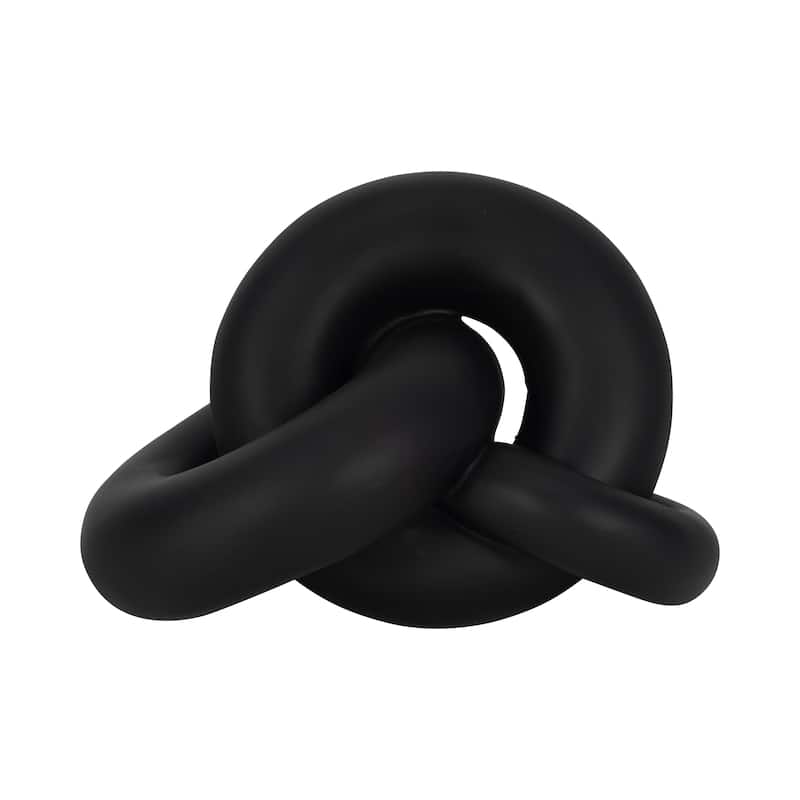 Sagebrook Home 9" Resin Knot Decor, Solid Color