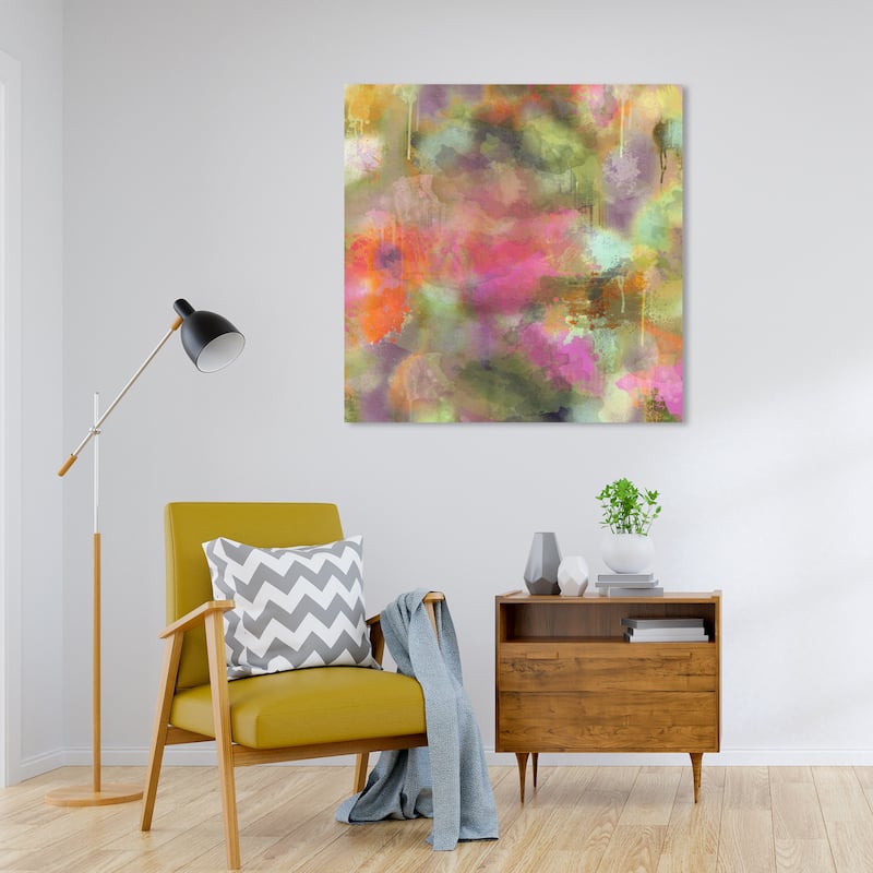 Wynwood Studio Canvas Abstract Darlini Green and Army Green Modern & Contemporary Wall Art Canvas Print - 30 x 30
