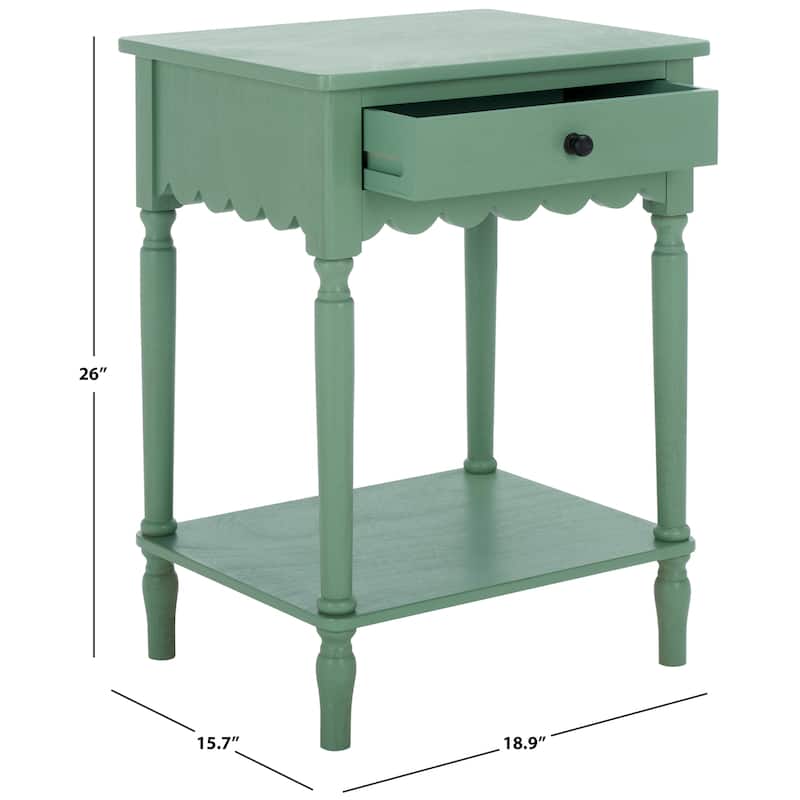 SAFAVIEH Haven Farmhouse 1-Drawer Accent Table - 19"W x 16"D x 26"H