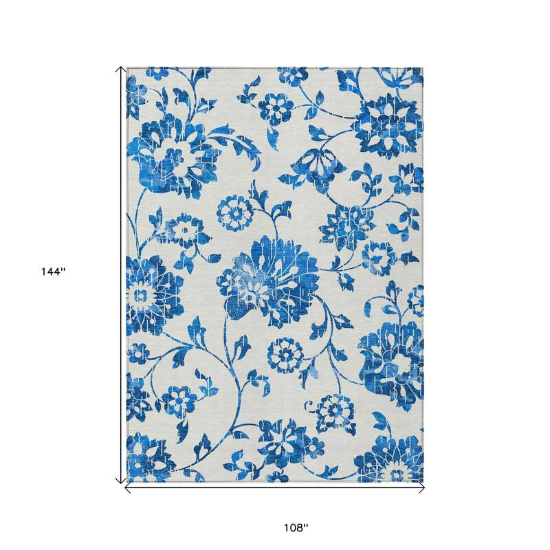 HomeRoots Floral Transitional Rectangle Outdoor Rug