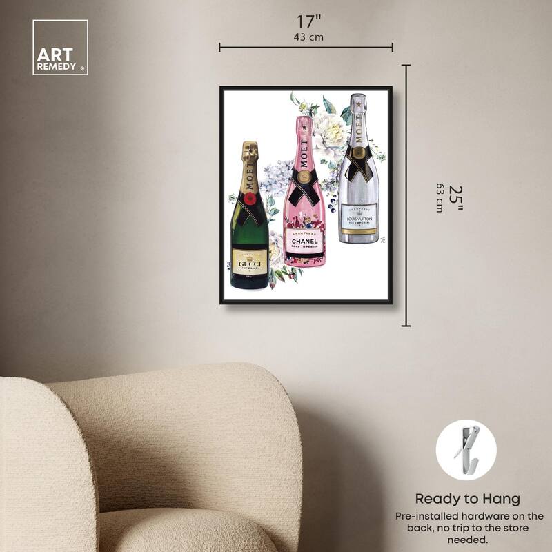 Doll Memories - Champagne Floral Canvas by Art Remedy