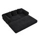 preview thumbnail 4 of 47, Convertible Sleeper Sofa Bed with Pillows, 4-in-1 Corduroy Folding Mattress Couch