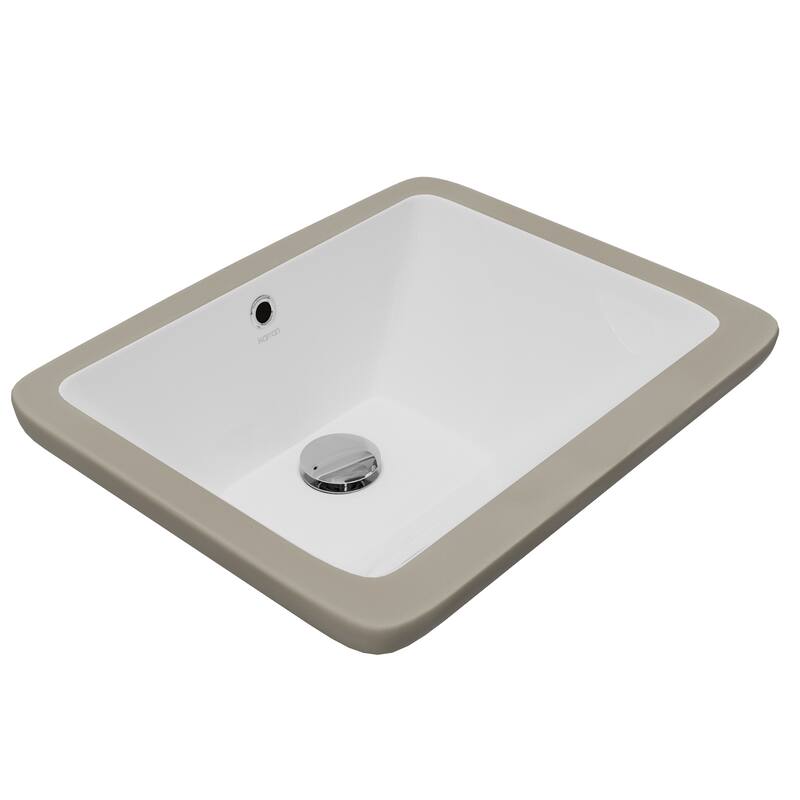 Karran 16-3/4" Undermount Vitreous China Bathroom Sink In White