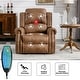 preview thumbnail 11 of 14, Power Recliner Chair with Massage and Heat, Faux Leather Electric Recliner with USB Port for Living Room