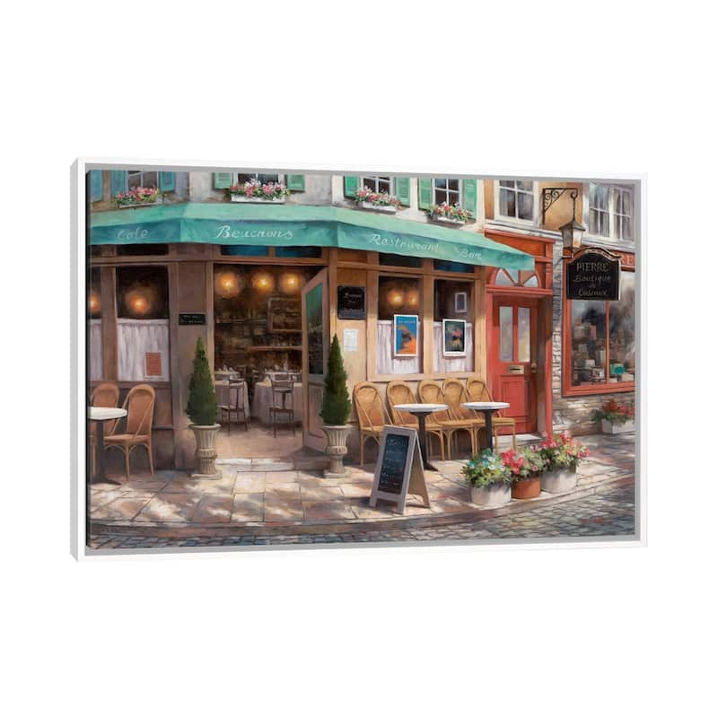 iCanvas "Cafe Beauchons" by T.C. Chiu Framed Canvas Print - White - 18x26