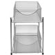 preview thumbnail 2 of 4, 2 Tier Organizer Baskets with Mesh Sliding Made of Steel (Silver)
