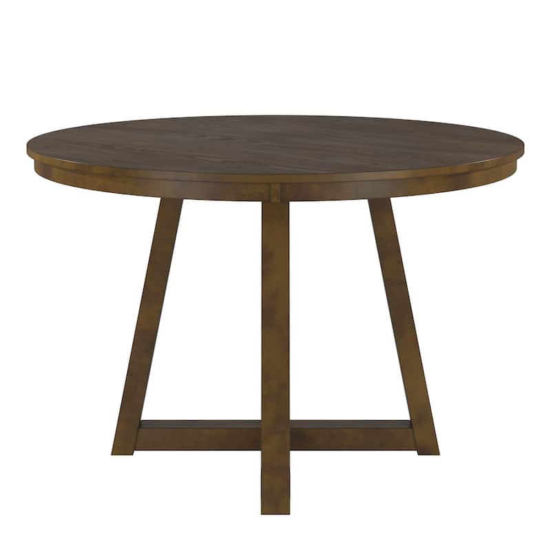 Harstad 47" Wood Finish Fixed Top Round Dining Set by iNSPIRE Q Modern