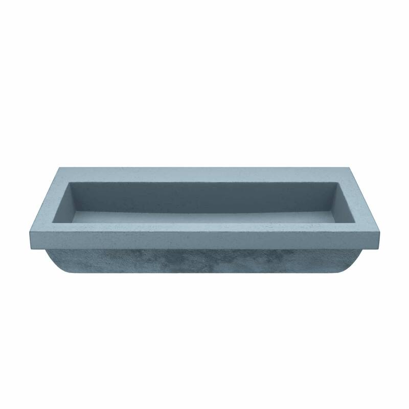 36" NativeStone Trough Drop-in Rectangular Bathroom Sink - 36" x 19" x 5"