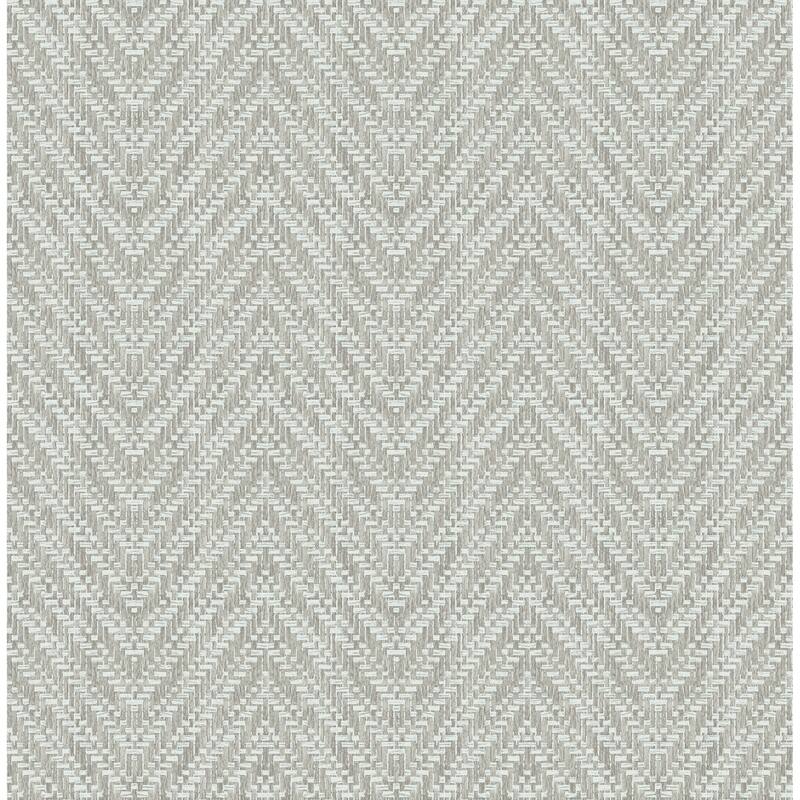 A-Street Prints Glynn Sterling Chevron Wallpaper