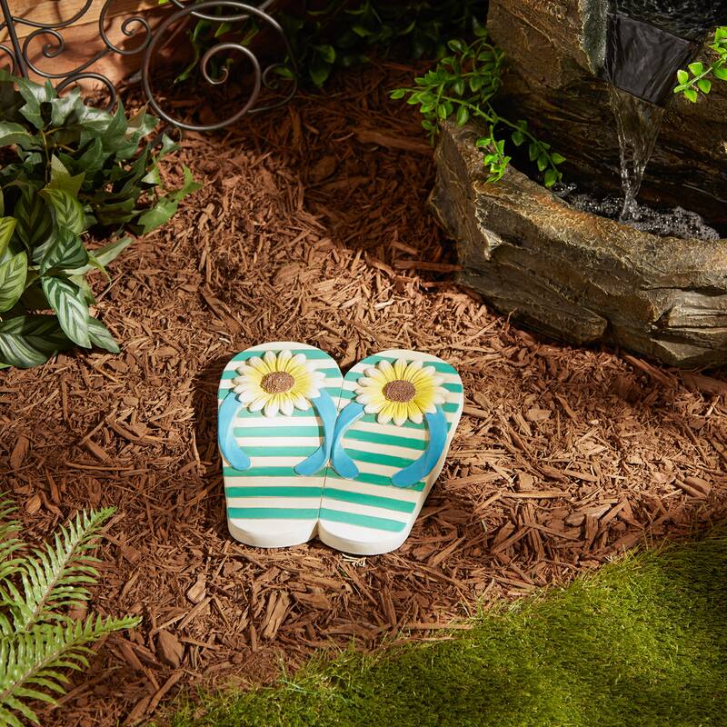 Sunflower Dot Flip Flop Stepping Stone