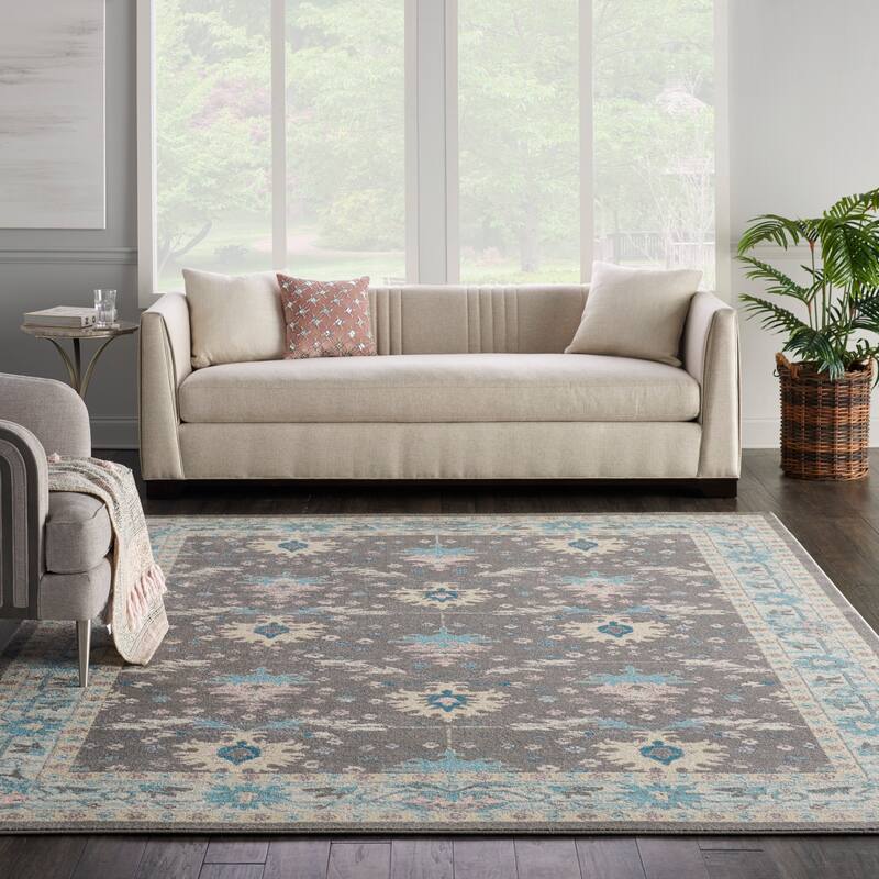 Nourison Tranquil Oriental Floral Medallion Area Rug