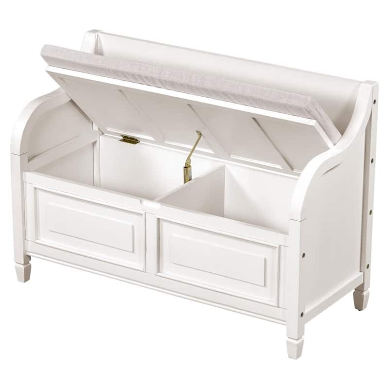 Merax 42” Rustic Style Solid wood Entryway Multifunctional Storage Bench