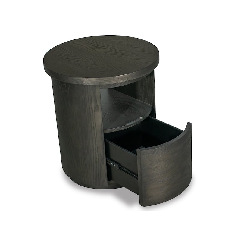 Magnussen Home Bosley Coffee Bean Round End Table - 22''W x 22''D x 25''H