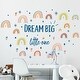 preview thumbnail 8 of 14, Walplus Colorful Rainbows Dream Big Kids Wall Stickers Nursery Décor