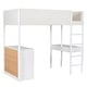 preview thumbnail 33 of 58, Modern Twin Size Loft Bed With Storage Shelf,Drawers and Convertible Desk,Soft Padding