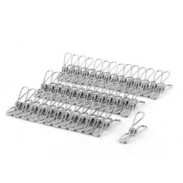 Shop Home Travel Stainless Steel Clothes Socks Clothing Peg Clips Clothespin 40 Pcs Overstock 28804301