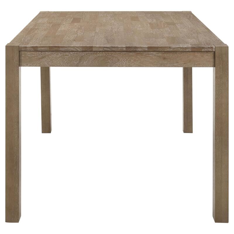 Scott Dining Table, Recessed Apron, Rectangular Brown Hardwood 71 Inch