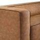 preview thumbnail 7 of 7, Aurora Modern Brown Blended Leather Sofa - 89.8"W x 38.2"D x 27.2"H