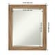 preview thumbnail 18 of 35, Beveled Wood Bathroom Wall Mirror - Owl Brown Narrow Frame