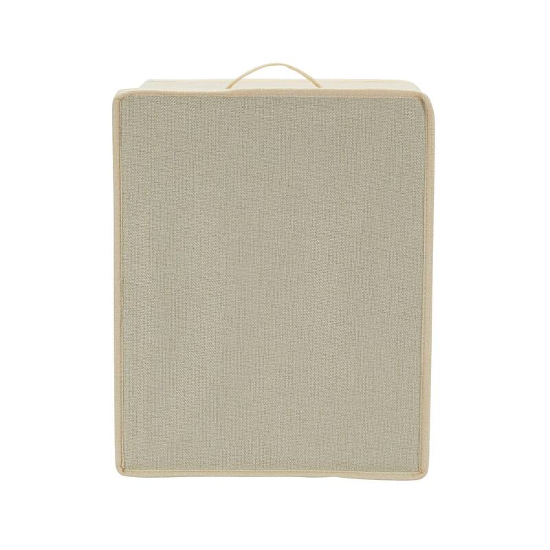 Household Essentials Canvas Storage Bins with Removable Lid, Set of 2