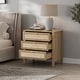preview thumbnail 22 of 37, Set of 2 Farmhouse Style Nightstands with 3 Drawers
