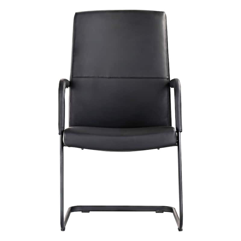 LeisureMod Evander Modern Faux Leather Office Chair with Aluminum Frame