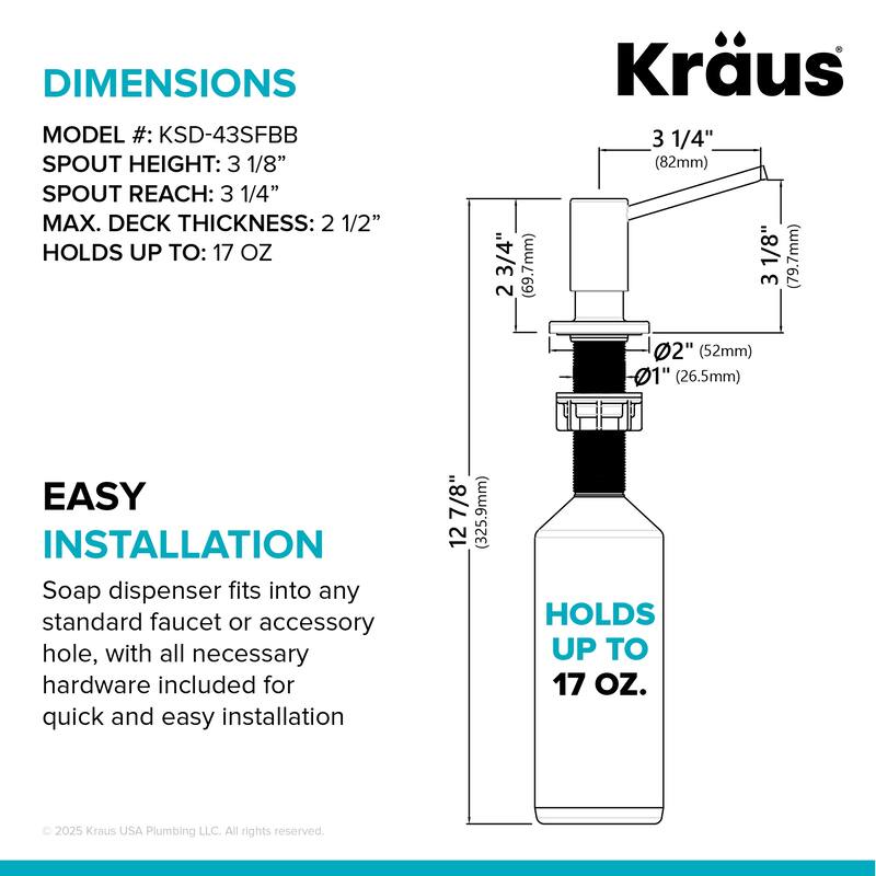Kraus Kitchen Soap and Lotion Dispenser