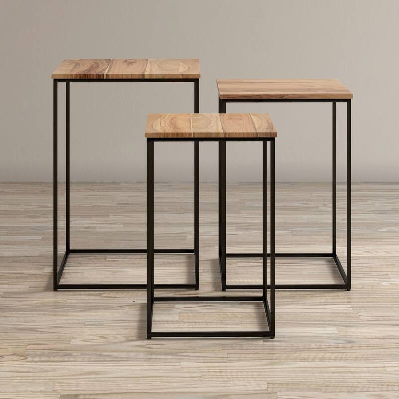 Global Archive 3 Piece Solid Wood Nesting Table Set Bed Bath & Beyond
