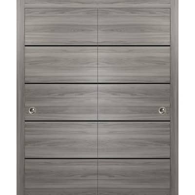 Sturdy Double Barn Door 36 x 80 with Planum 0015 Ginger Ash with 13FT