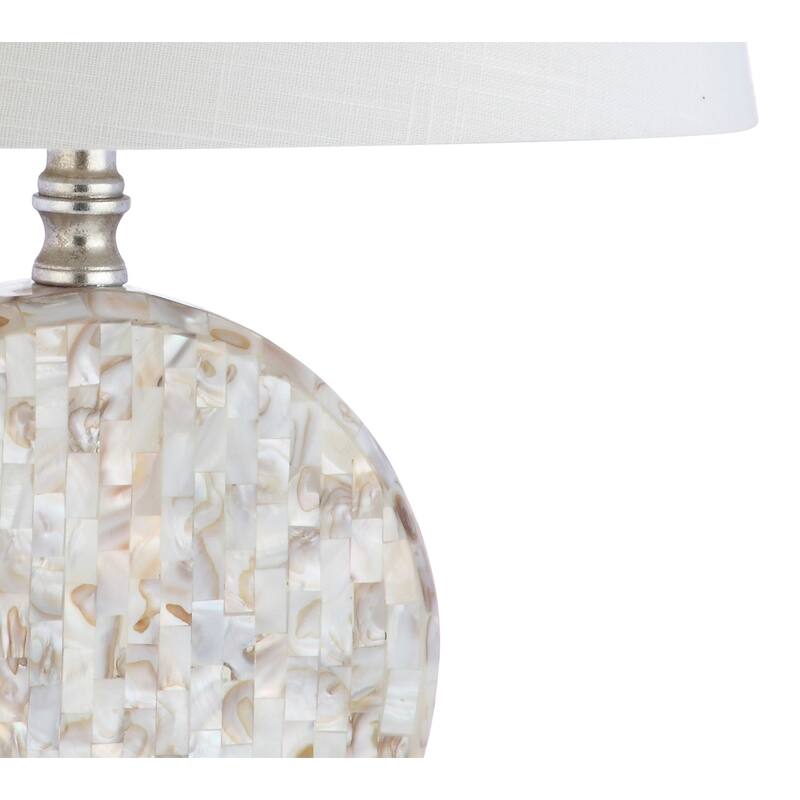 Douglas 24" Seashell LED Table Lamp, Cream by JONATHAN Y