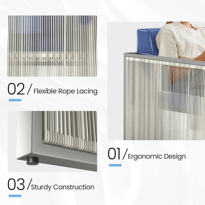 3 Seats Patio Sofa All Weather Wicker Patio Couch