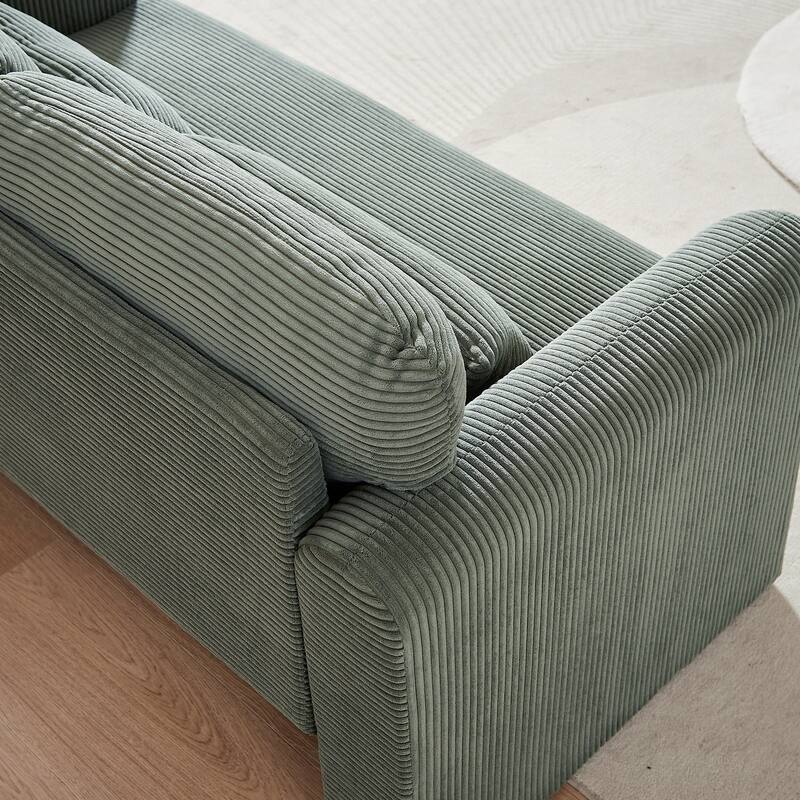 Corduroy Fabric Free Combination Sofa Set w/Support Pillow
