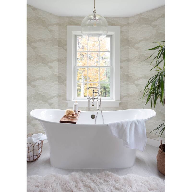 A-Street Prints Vision Lavender Stipple Clouds Wallpaper