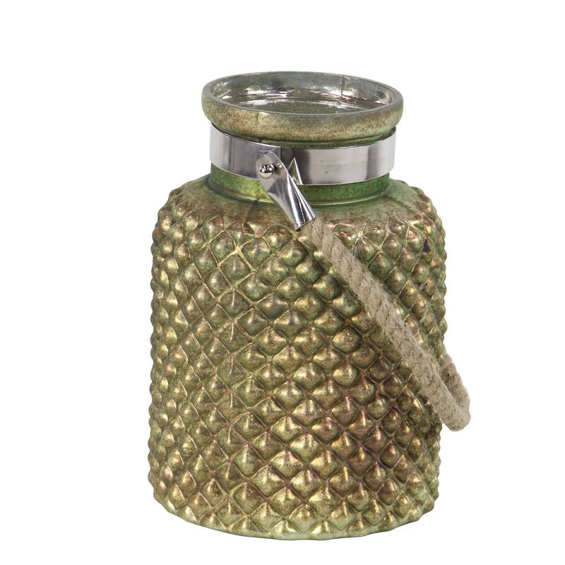 Glass Vintage Candle Holder 10 x 7 x 7 - 7 x 7 x 10