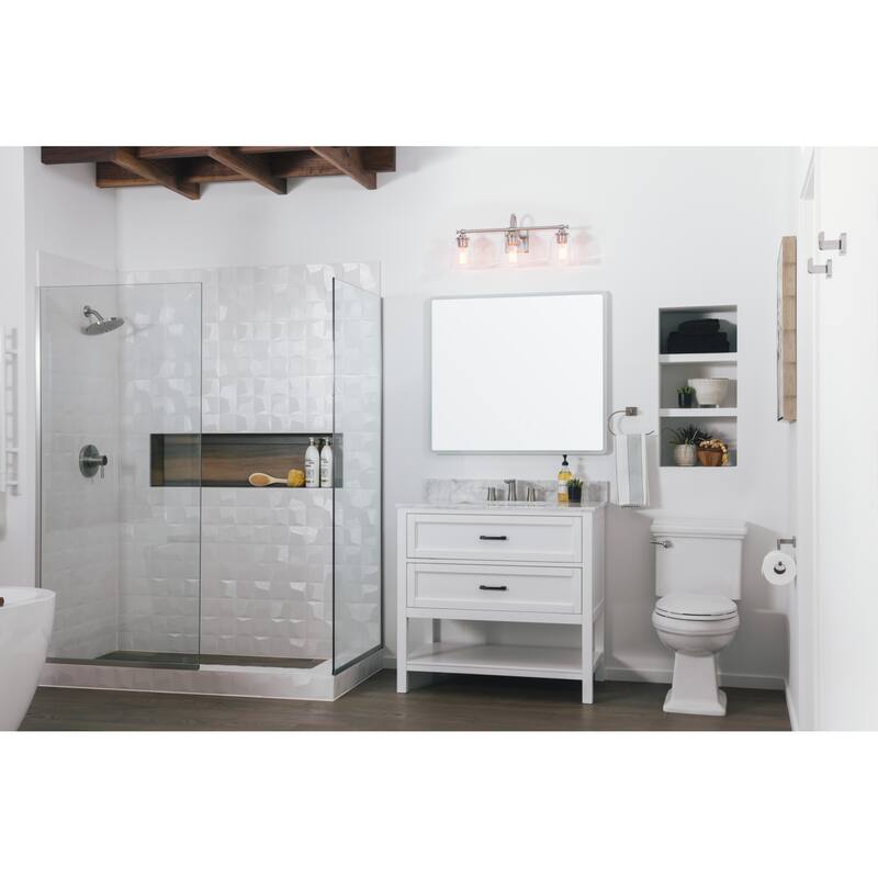 Miseno 36" W x 32" H Rectangular Frameless Wall Mounted Mirror with